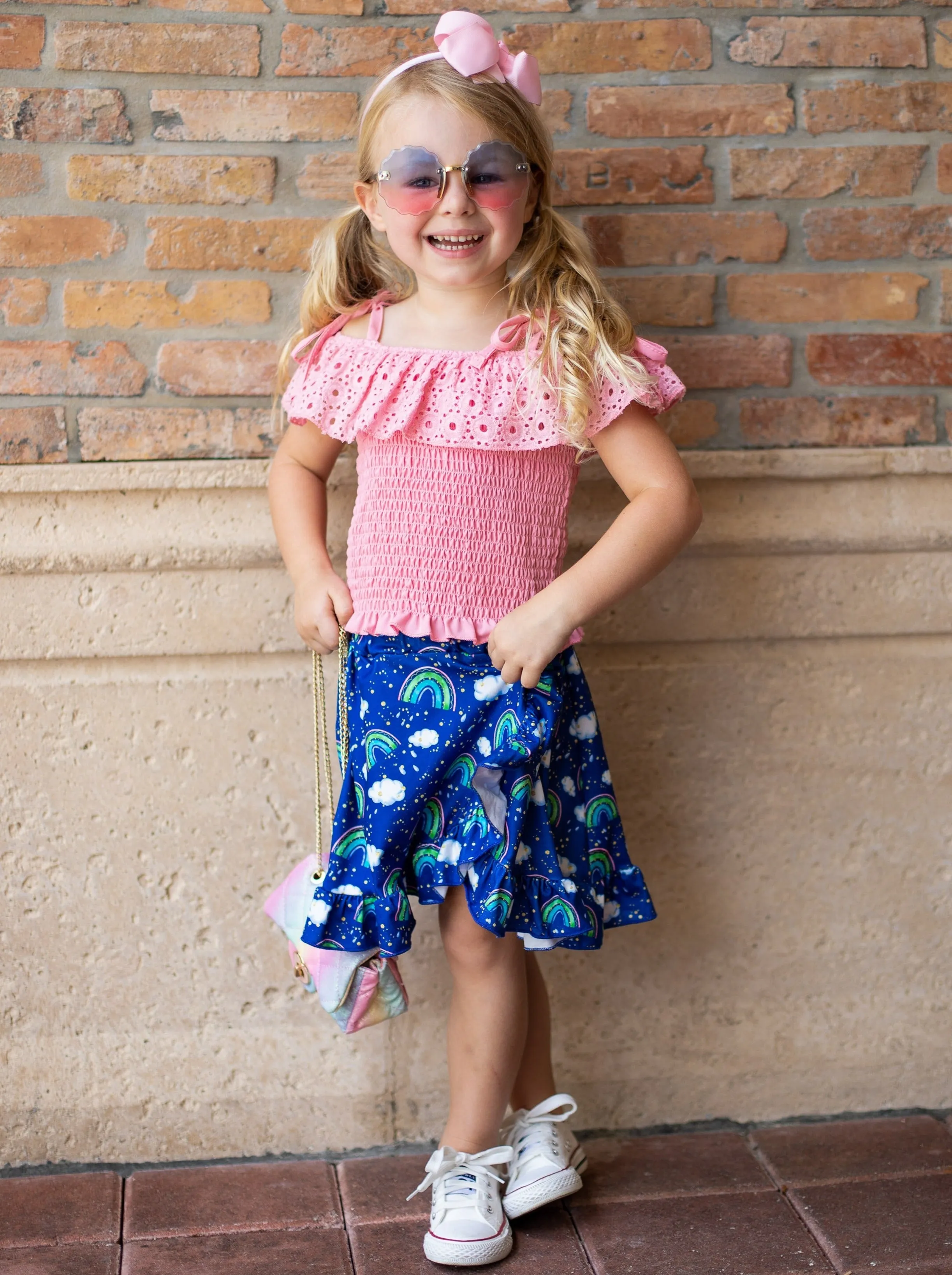 Walking On Rainbows Skirt Set