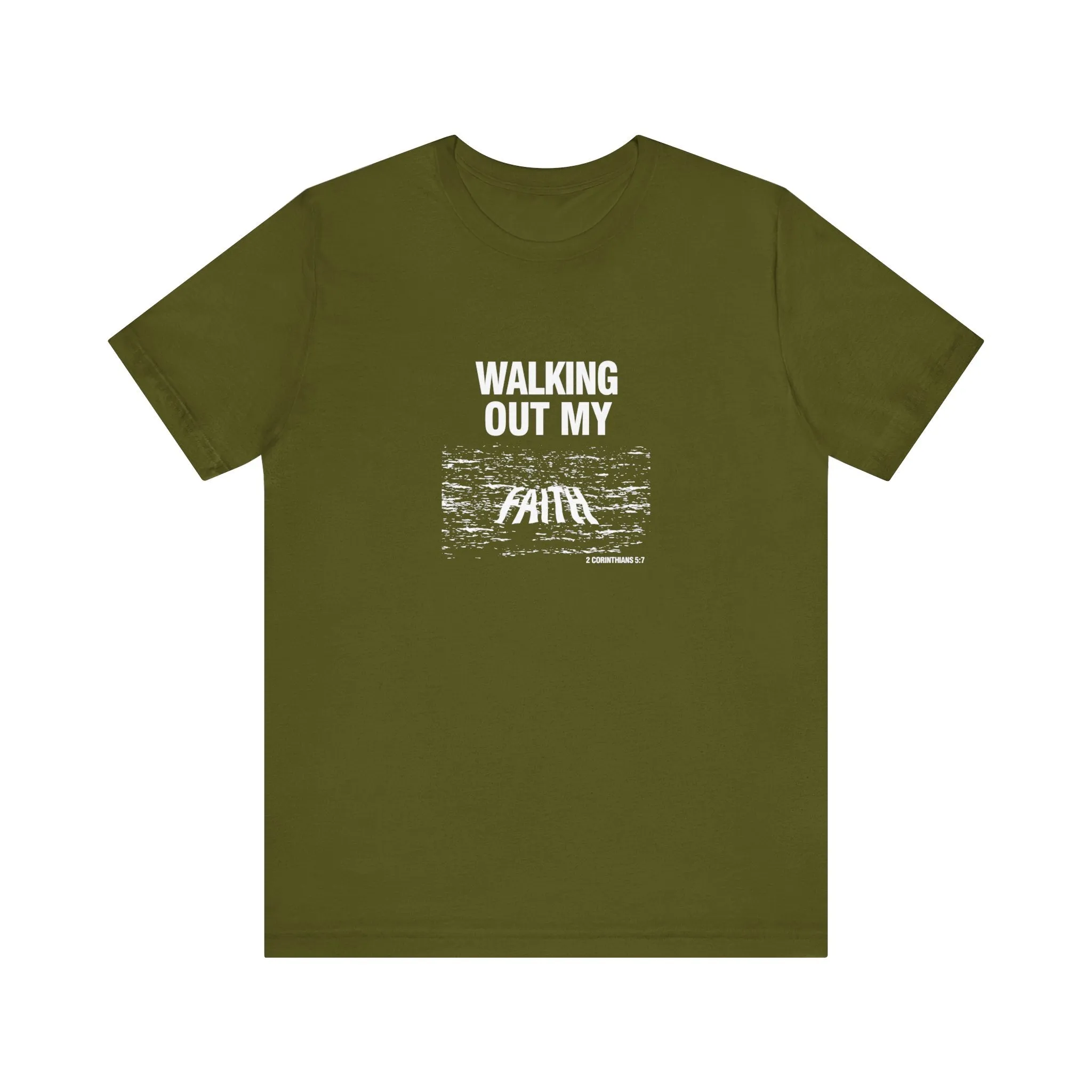 Walking Out My Faith Men’s Unisex Jersey Short Sleeve Tee