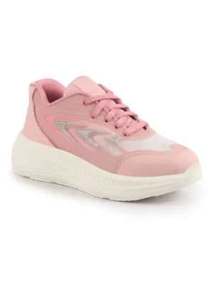 Women Glittery Shiny Chunky Casual Sneakers Lightweight and Comfortable Lace-Up Shoes Memory Cushioned Footbed Insole