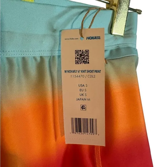 WOMEN'S HOKA NWT  ONE ONE NOVAFLY 6'' KNIT SHORT PRINT in Cloudless Ombre Sz S