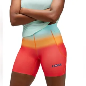 WOMEN'S HOKA NWT  ONE ONE NOVAFLY 6'' KNIT SHORT PRINT in Cloudless Ombre Sz S