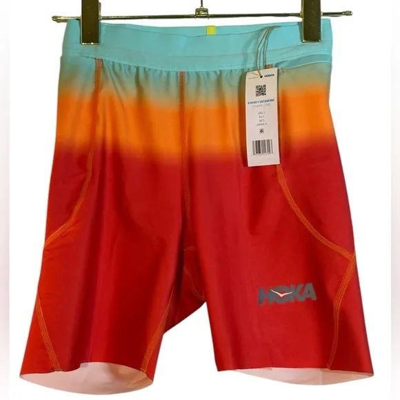 WOMEN'S HOKA NWT  ONE ONE NOVAFLY 6'' KNIT SHORT PRINT in Cloudless Ombre Sz S